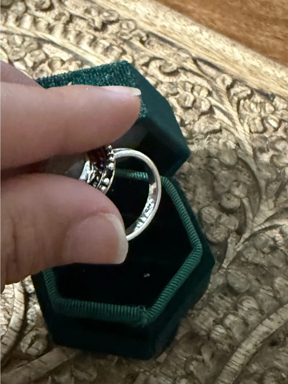 Green Quartz ring sz 7
